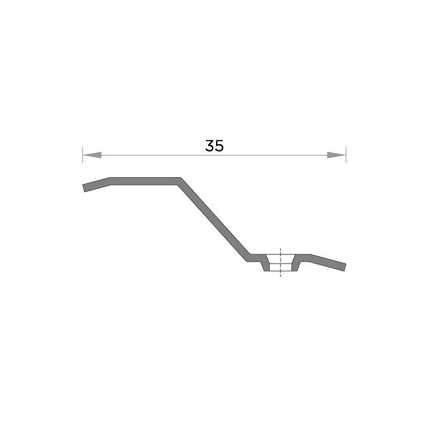 Pletina Ceramica TORN 83 CM Latón EHL 83 CM Laton perfil junta - Imagen 2