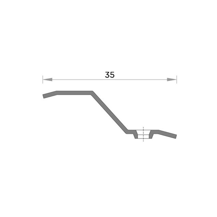 Pletina Ceramica TORN 83 CM INOX EHL 83 CM perfil junta - Imagen 2