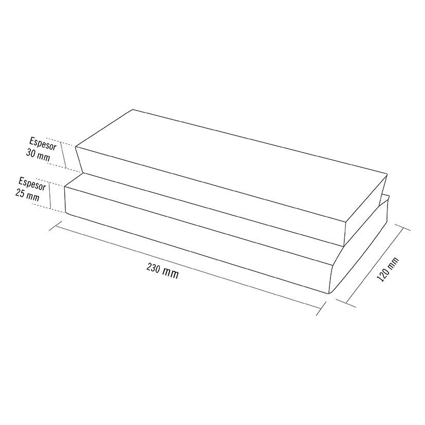 LLANA Rectang Poliet RECT 230X120 MM Jar 230X120 MM paleta - Imagen 2