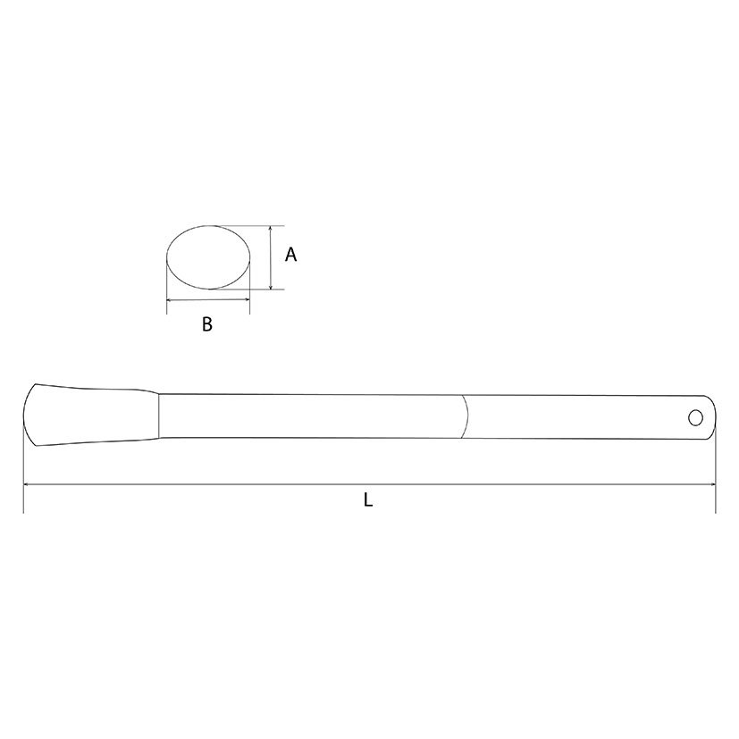 MANGO OVAL 47 CM FIBRA Vidrio RATIO 47 CM 470 Mm - Imagen 2