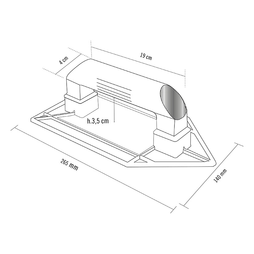 LLANA Remolinadora Plastico 265X140 Jar 265X140 Mm paleta - Imagen 2