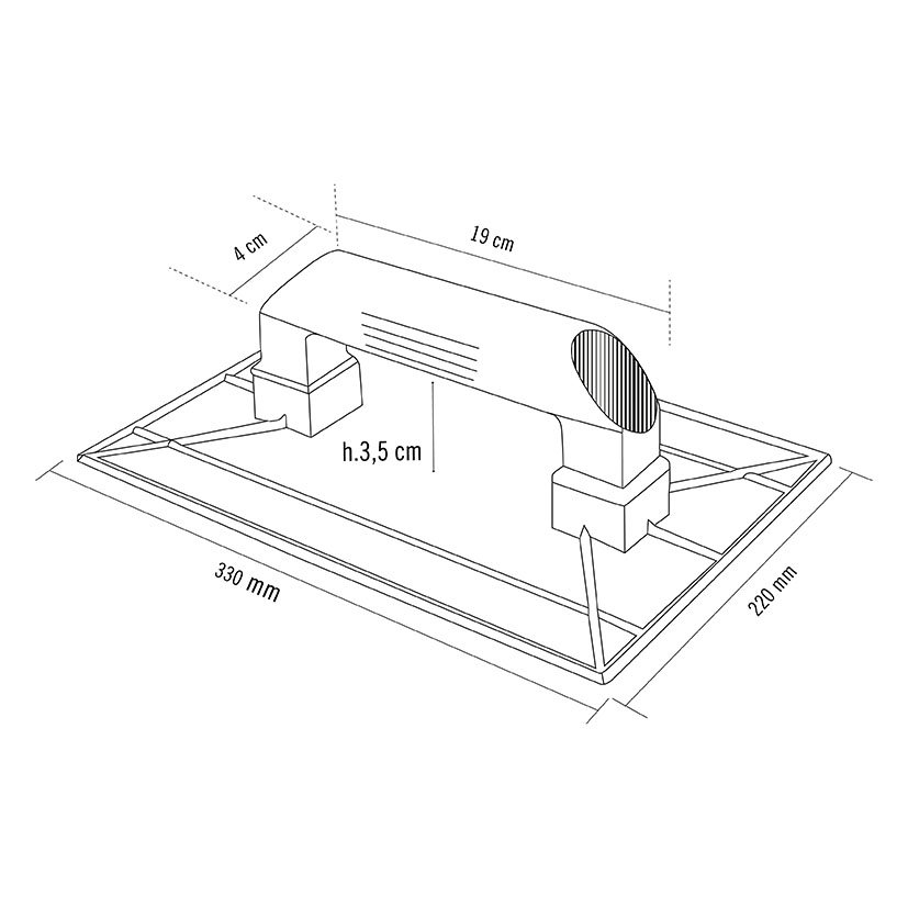 LLANA Rectangular PLAST 330X220 MM Jar paleta - Imagen 2