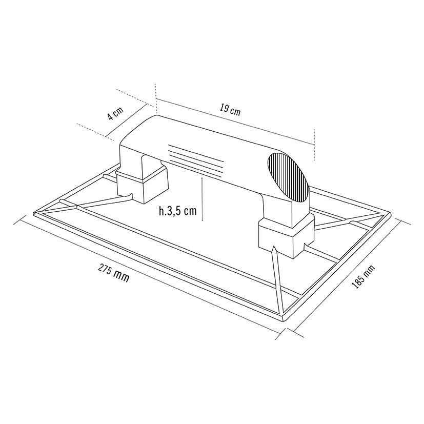 LLANA Rectangular PLAST 275X185 MM Jar paleta - Imagen 2