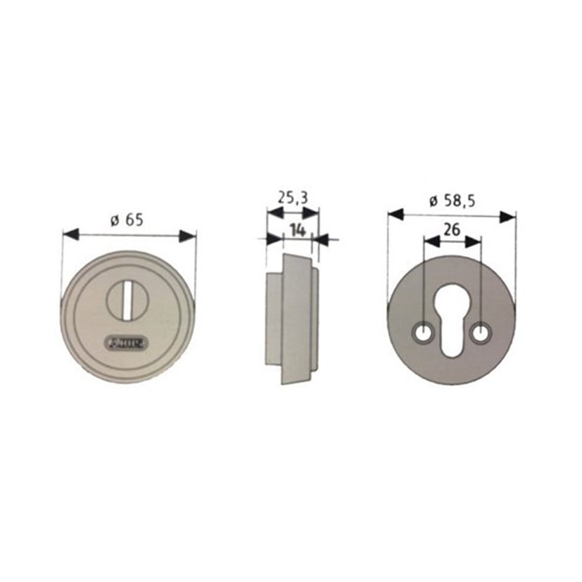 Escudo DE Seguridad PARA Cilindro Latón Abus - Imagen 2