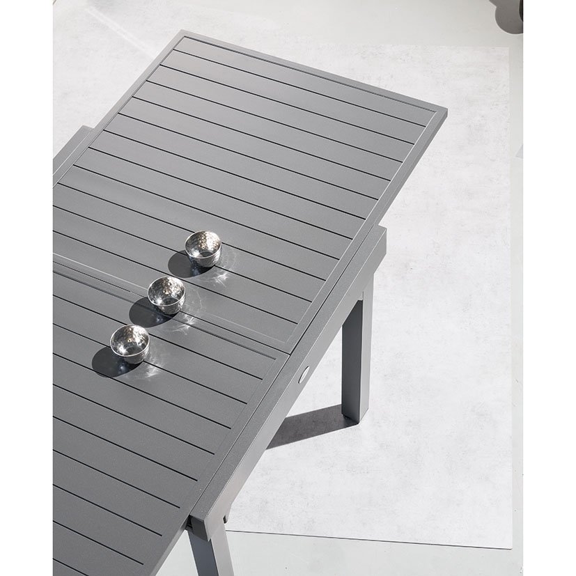 MESA EXTEN ALUM 90/180X90XH75 CM GRAF 180X90X75 Cm mueble metal aluminio - Imagen 2