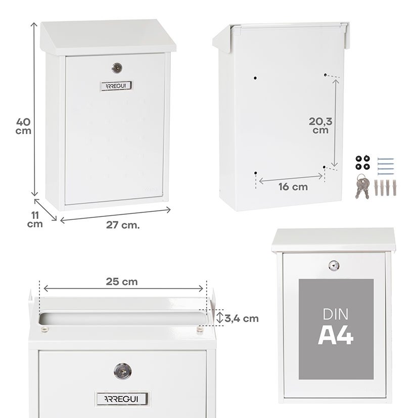 Buzón Exterior ACERO Premium Blanco Arregui buzon - Imagen 4