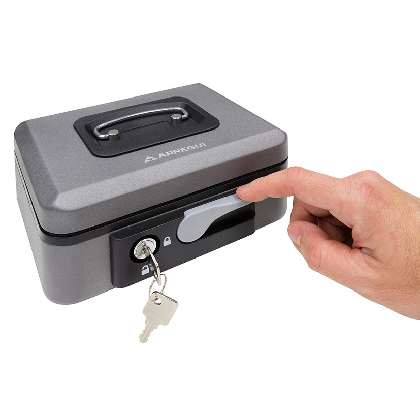 CAJA Caudales POP UP GRAF 200X160XH90 MM Arregui 200X160X90 Mm 20X16X9 Cm Gris cajita hucha - Imagen 4