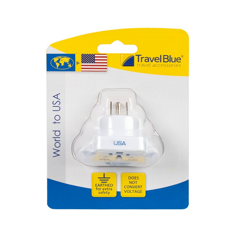 Adaptador DE VIAJE PARA Viajar A EE UU Travelblue clavija bas - Imagen 4