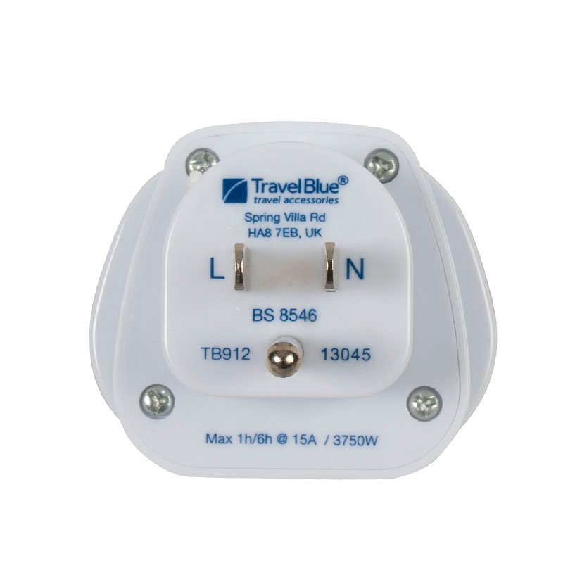 Adaptador DE VIAJE PARA Viajar A EE UU Travelblue clavija bas - Imagen 3