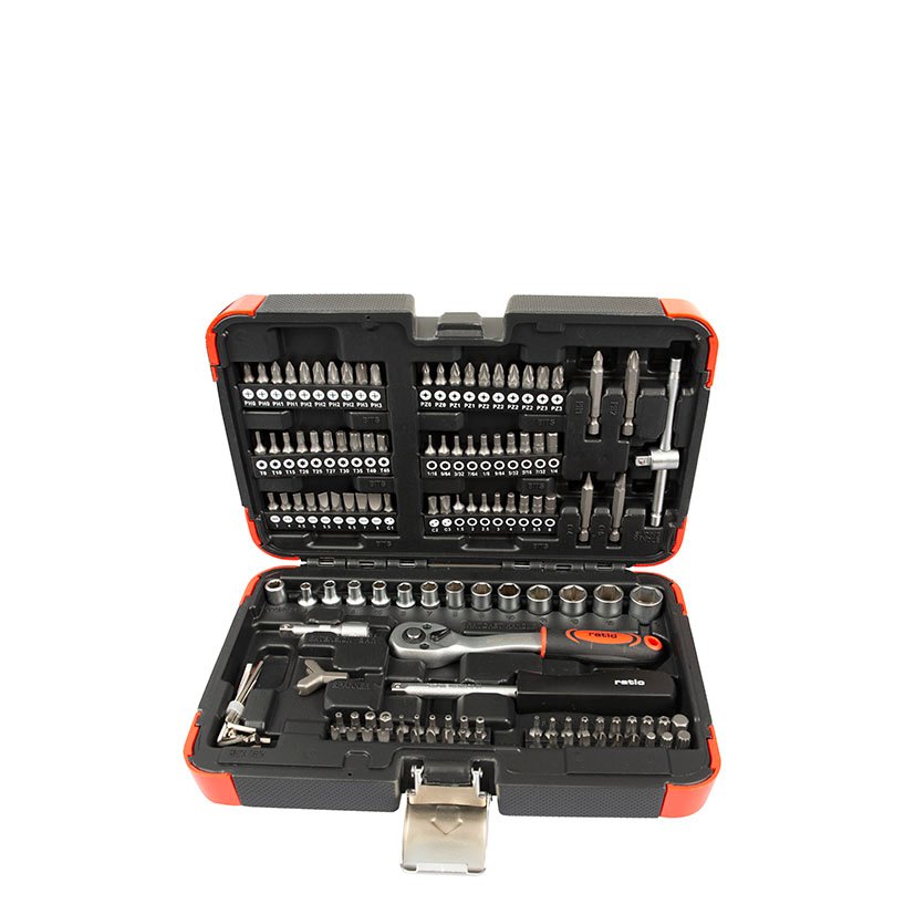 Estuche VASOS Y Puntas 130 PCS CR-V RATIO 1X2 2X4 llav - Imagen 3