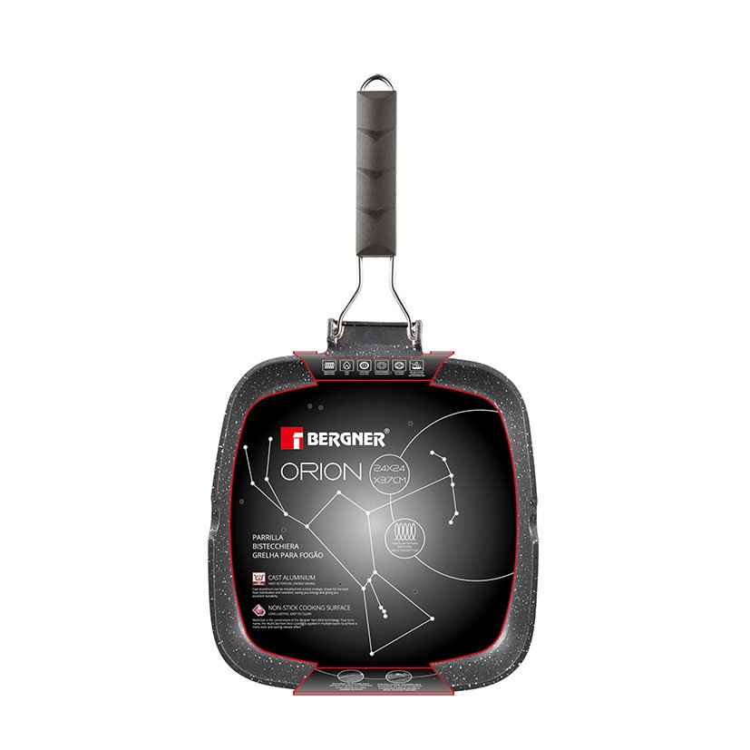 S ORION Asador ALUM Forjado 24X24 CM Bergner 24X24 CM sarten plancha - Imagen 10