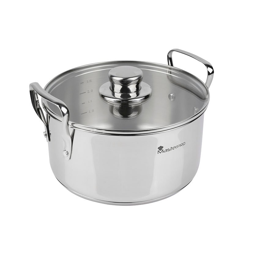 Bateria Cocina 6P INOX Cookware SMART Masterpro 20X10 Cm 22X14 Cm batería 3 L - Imagen 2