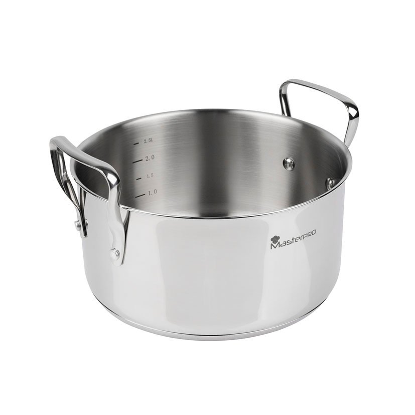 Bateria Cocina 6P INOX Cookware SMART Masterpro 20X10 Cm 22X14 Cm batería 3 L - Imagen 5
