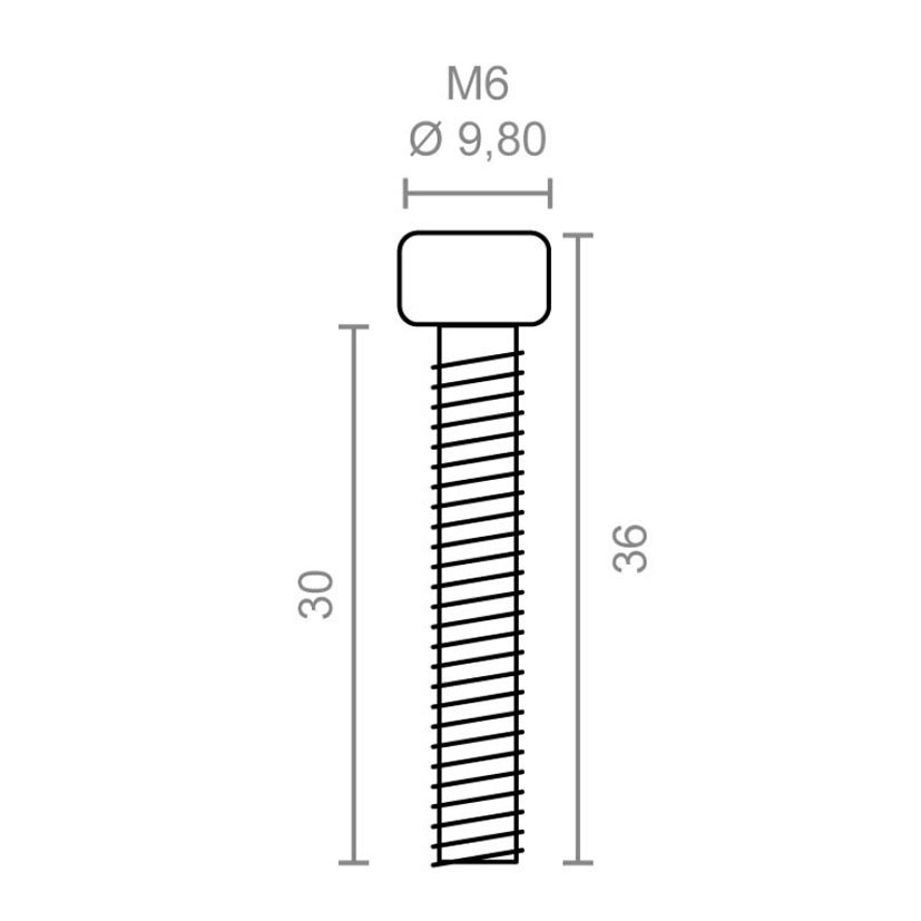 Tornillo MAQU Enrollar TOLDO 6X30 10 U Micel 6X30.10 - Imagen 3