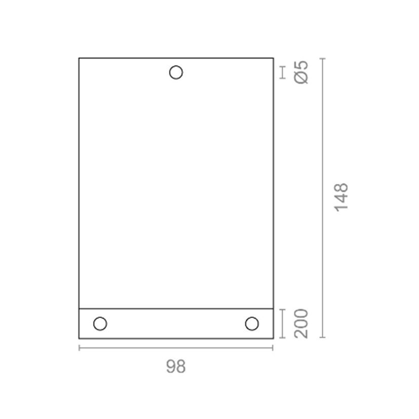 PLACA PISA Puerta INOX 98XH148 Mm Micel 98X148 Mm 148X98X1 ventana - Imagen 2