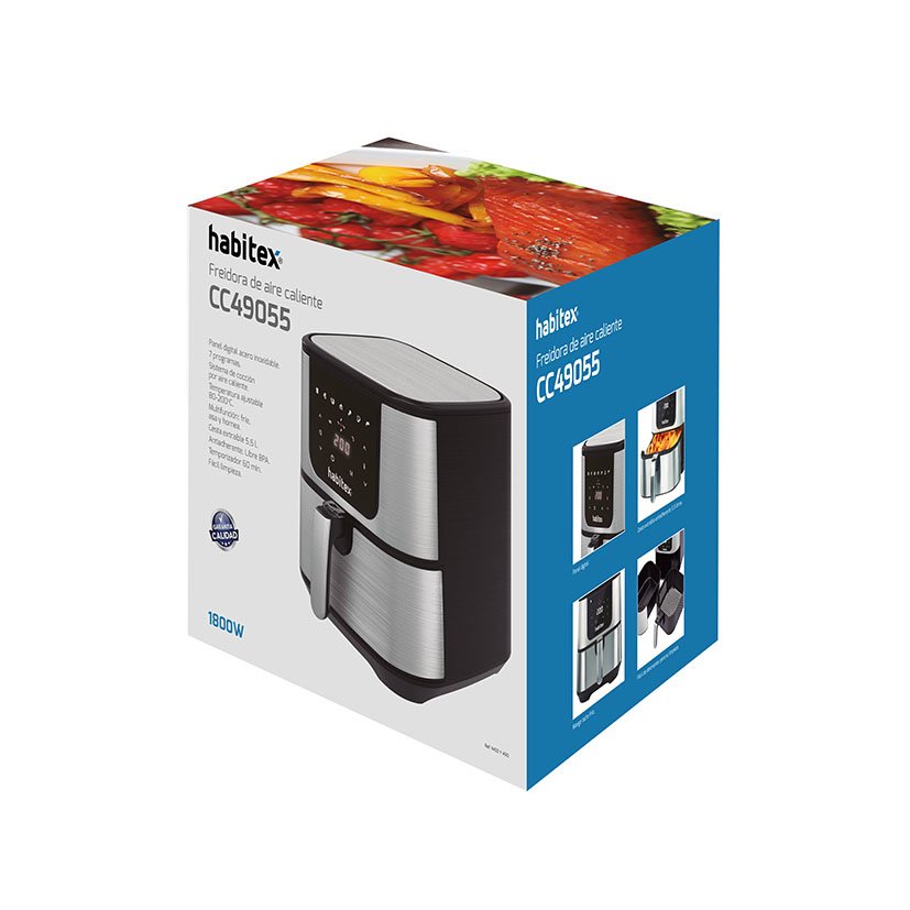 Freidora AIRE CC49055 5,5 Litros Habitex 33X31X32 800 W eléctrica - Imagen 6