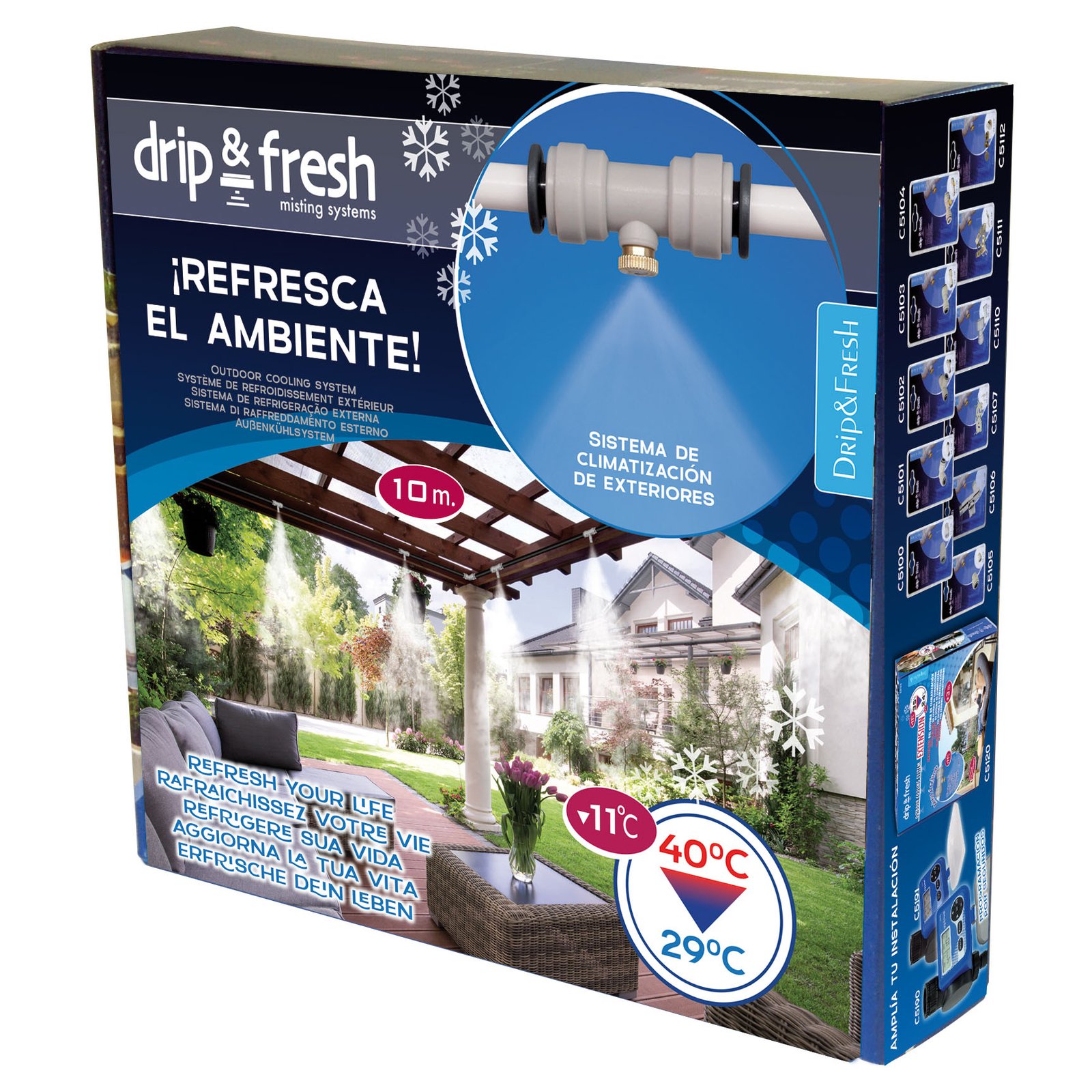 KIT Sistema Nebulización DRIP & FRESH Altadex 10 M programador aspersor - Imagen 2
