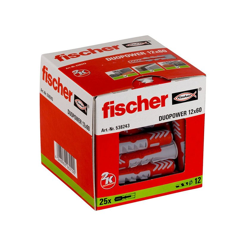 TACO Duopower 12X60 CAJA 25 UD Fischer anclaje - Imagen 2