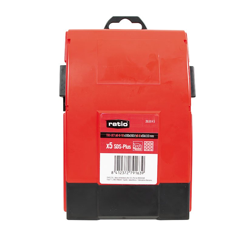 Brocas SDS PLUS Trijet Juego 5 RATIO 10X100X160 Mm 8X50X100 Mm - Imagen 5