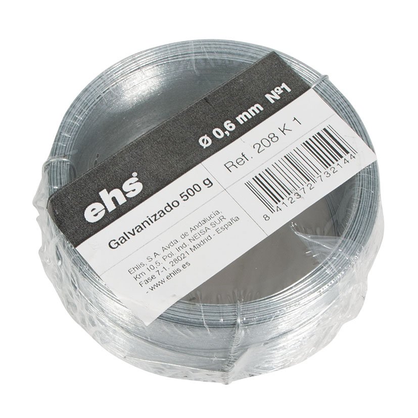 Alambre H GALV 1,30 MM Nº8 500 Gr EHS 1,30 MM Galvanizado alambr - Imagen 2