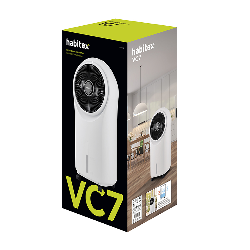 Climatizador Evaporativo VC7 Habitex 30X24X63 Cm 50 W aire acondicionado - Imagen 7