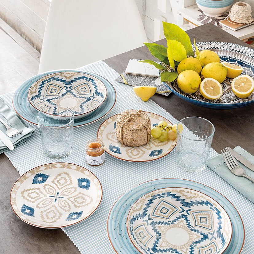 Vajilla Stoneware 18 PZ METRO Casablanca Tognana 27 Cm 5 Cm plato - Imagen 2