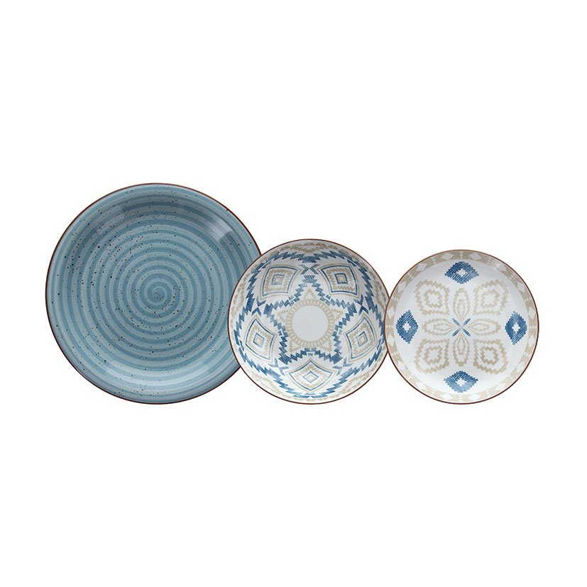 Vajilla Stoneware 18 PZ METRO Casablanca Tognana 27 Cm 5 Cm plato - Imagen 3