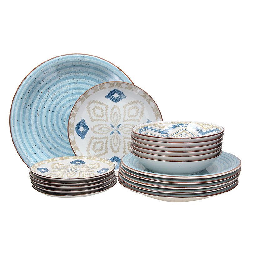 Vajilla Stoneware 18 PZ METRO Casablanca Tognana 27 Cm 5 Cm plato - Imagen 5