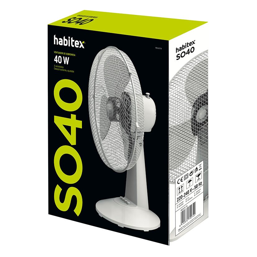 Ventilador Sobrem M SO40 BLCO Habitex Blanco mesa - Imagen 3