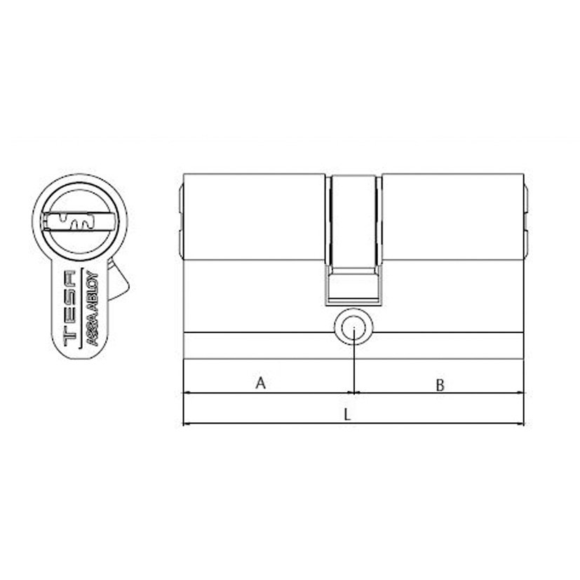 Cilindro T60 70 MM Latón LEVA 15 Tesaassaabloy 70 MM - Imagen 2