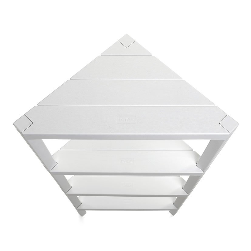 Estanteria Rincon 4 Lombok Blanco TATAY 38X29X100 Cm estantería carrito - Imagen 2