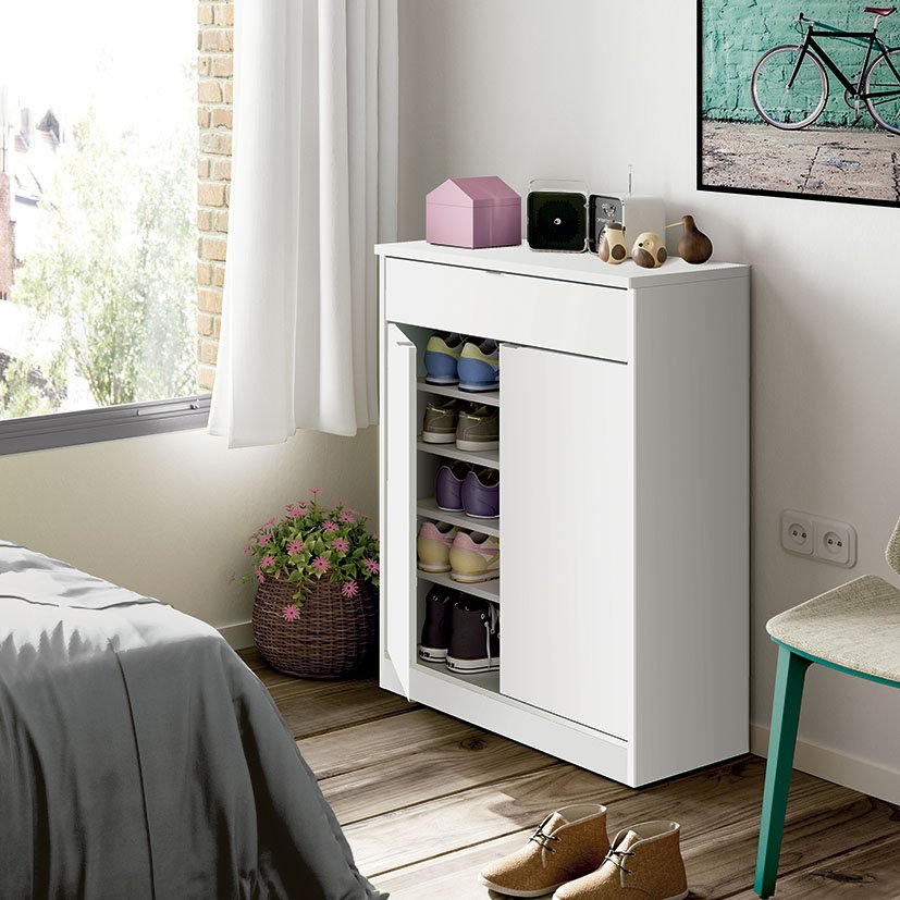 Zapatero 2 PTAS Berlin CAJON 75X 36X101 CM 75X36X101 CM 75X36X101 Cm Blanco - Imagen 2
