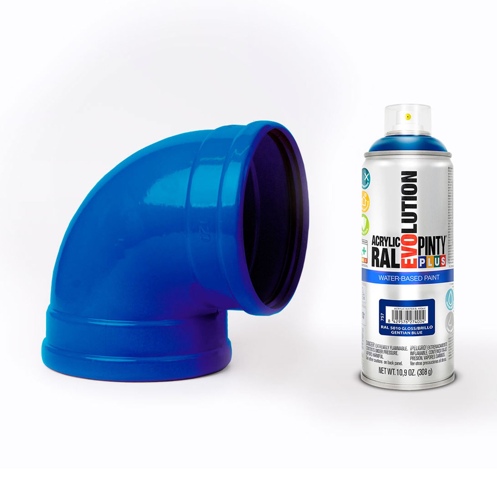 Pintura SPRAY BASE AGUA AZUL 400 ML Pintyplus 400 ML color - Imagen 2