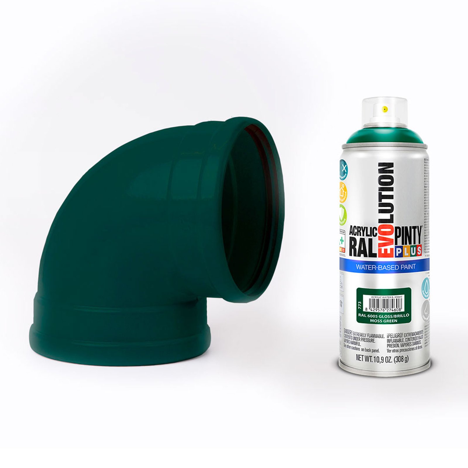 Pintura SPRAY BASE AGUA VERDE 400 ML Pintyplus 400 ML color - Imagen 2