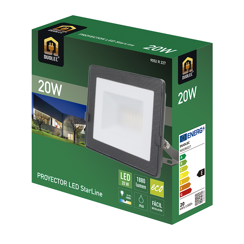 FOCO LED ALTA Potenc 20 W Starline 4000K Duolec 20 W 6X2 lámpara exterior - Imagen 3