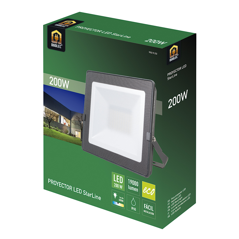 FOCO LED ALTA Potenc 200 W Starline 4000K Duolec 200 W 2X3 lámpara exterior - Imagen 3