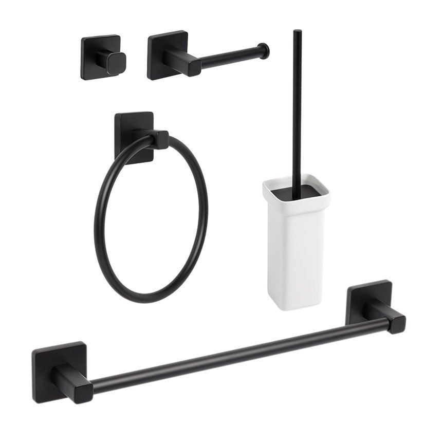 ACC Baño NERO TATAY Colgador 6X4 6X6 Cm cesta - Imagen 3