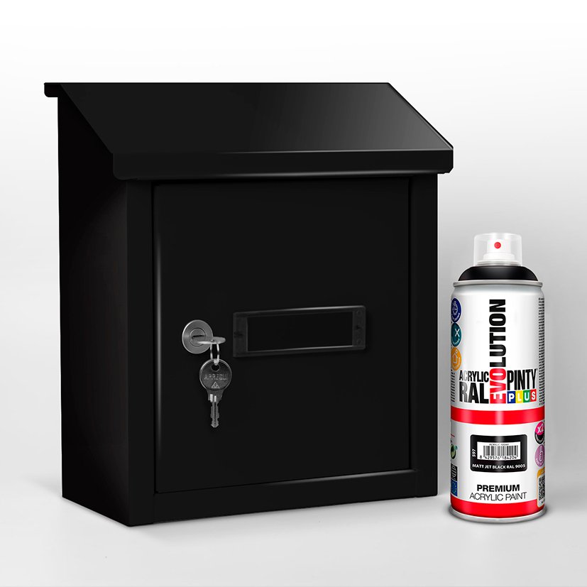 Pintura SPRAY Acrilica NEGRO MATE 400 ML Pintyplus 400 ML color - Imagen 3