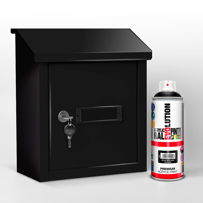 Pintura SPRAY ACRIL NEGRO SATIN 400 ML Pintyplus 400 ML color - Imagen 3