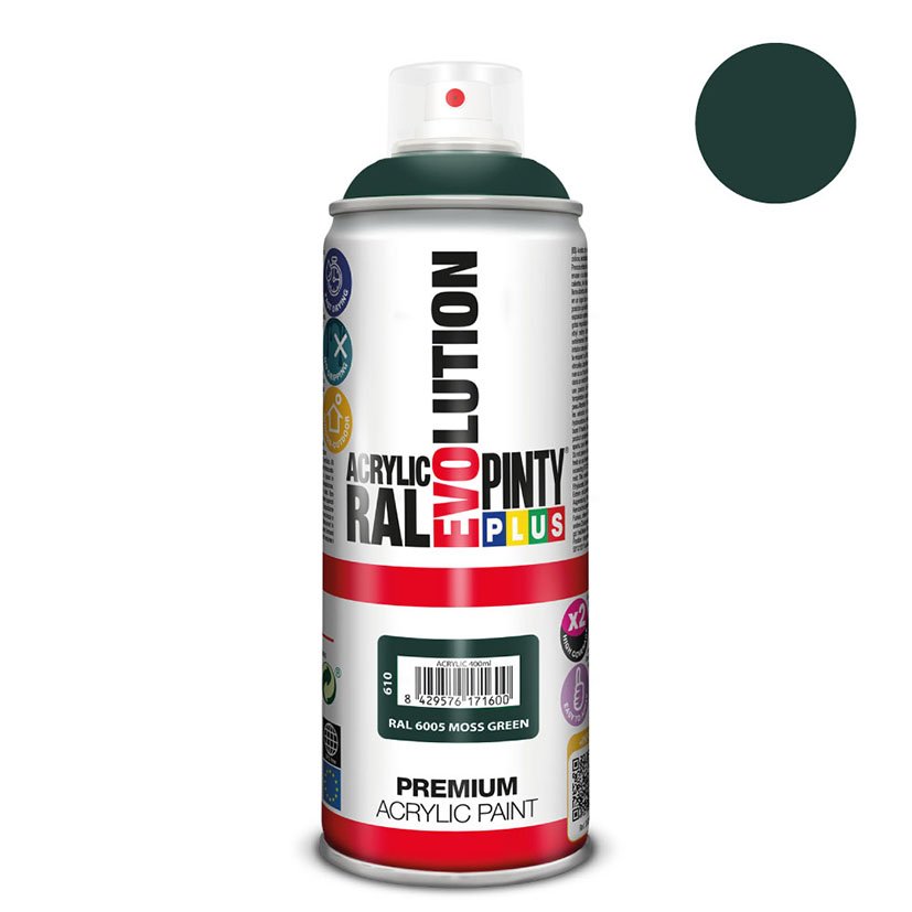 Pintura SPRAY Acrilica VERDE OSCUR 400 ML Pintyplus 400 ML color - Imagen 2