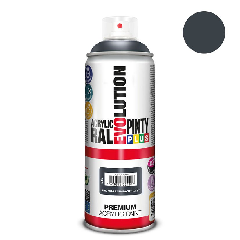 Pintura SPRAY Acrilica GRIS Antrac 400 ML Pintyplus 400 ML color - Imagen 2