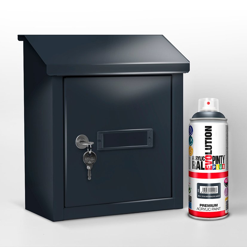Pintura SPRAY Acrilica GRIS Antrac 400 ML Pintyplus 400 ML color - Imagen 3