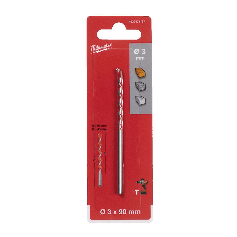 SUPER BROCA Hormigon 3,0X90 CIL Milwaukee 3X90 Mm - Imagen 2