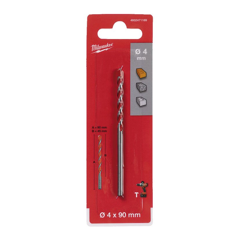 SUPER BROCA Hormigon 4,0X90 CIL Milwaukee 4X90 Mm - Imagen 2