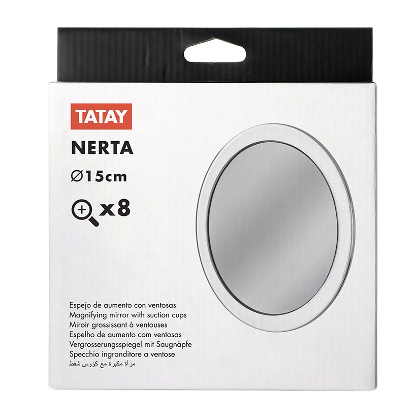Espejo Aumento NERTA X8 C/ventosas TATAY 15X2 6 Cm acc cosmética - Imagen 4