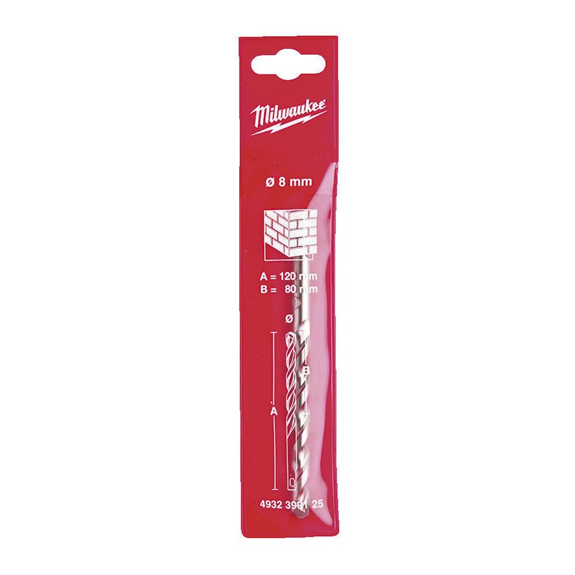 Sds+tct PILOT DRILL 8X120 MM 1 PC Milwaukee 8X120 MM sierra corona - Imagen 2