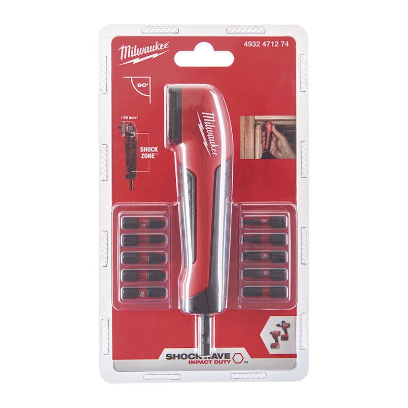Adaptador Angular Shockwave Milwaukee 10X25 Mm punta atornillado - Imagen 2