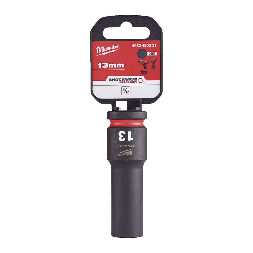 VASO Impacto 1/2" LARGO 13 MM Milwaukee 13 MM llav - Imagen 2