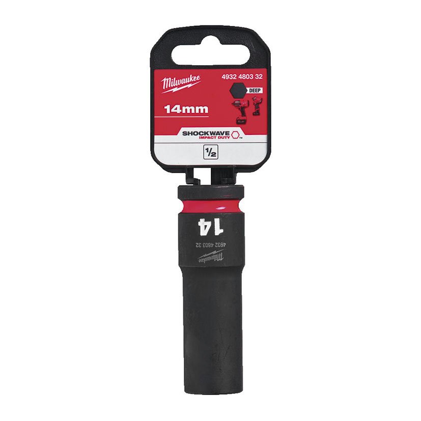 VASO Impacto 1/2" LARGO 14 MM Milwaukee 14 MM llav - Imagen 2