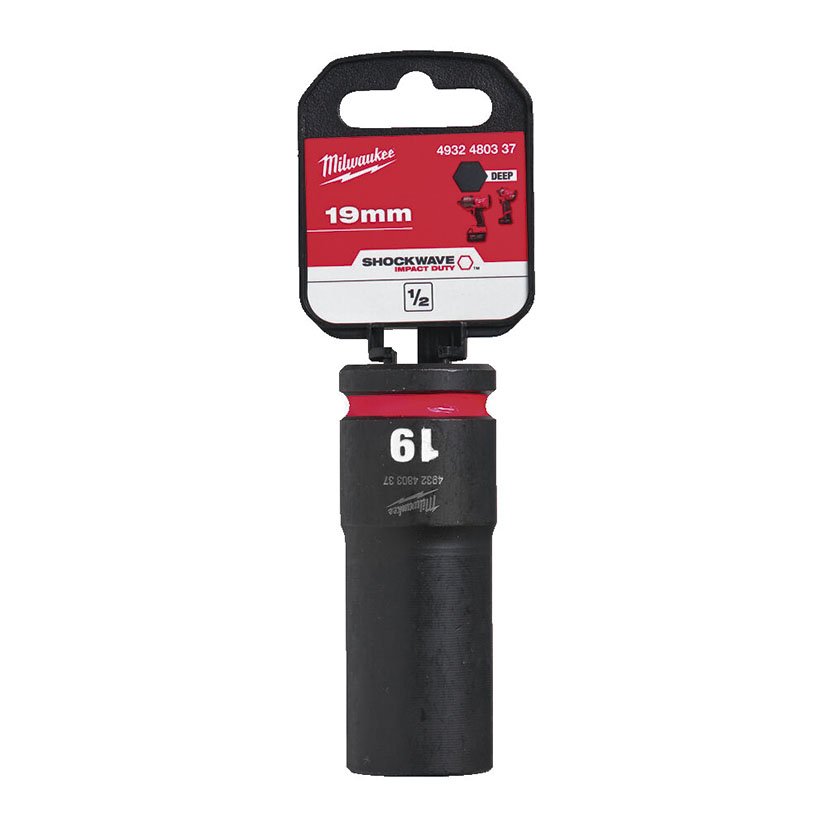 VASO Impacto 1/2" LARGO 19 MM Milwaukee 19 MM llav - Imagen 2